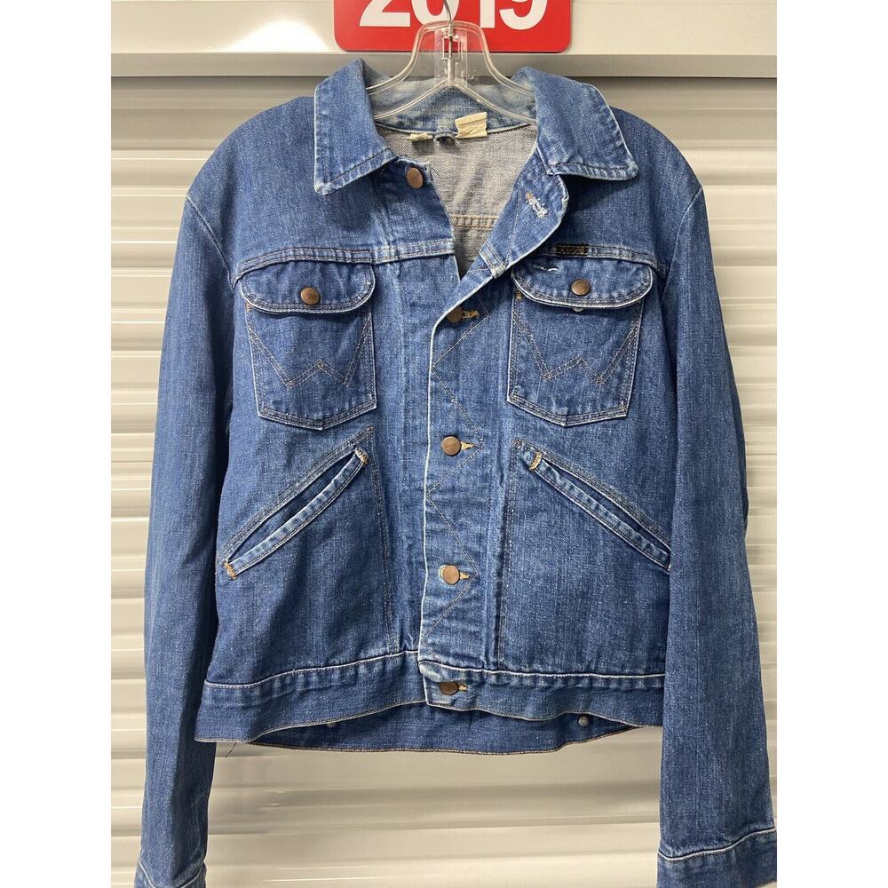 Vintage Wrangler Denim Jacket 60s/70s Trucker Western Men's Size 40 USA